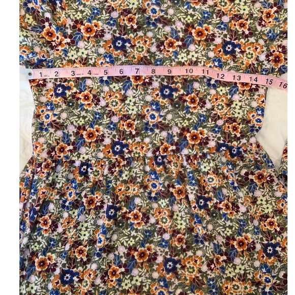 Love Fire Floral Print Long Sleeve Dress Casual Multicolor S/P - Picture 3 of 5